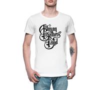 White The Allman Band Hombre Camiseta tee Blanco Men's White T-Shirt