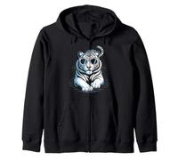 White Tiger Gafas de sol Cool Retro Elegante Big Cat Wild Life Sudadera con Capucha