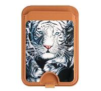 White Tiger - Soporte magnético para tarjetas para iPhone 16, 15, 14, 13 Pro Max, multicolor