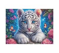 White Tigre Double Tigre Puzzle 500 Piezas Regalo Ideal Original Bestias fantásticas Rompecabezas 3D Obra De Arte para Hombres Y Mujeres DIY Creativo Aliviar Estrés 500 PCS