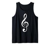 White Treble G Clef Music Note Músico Regalo Unisex Camiseta sin Mangas