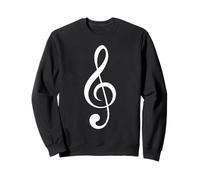 White Treble G Clef Music Note Músico Regalo Unisex Sudadera