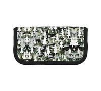 White Trees - Estuche pequeño para lápices, diseño de camuflaje, Black, Talla única, Organizador de bolsas