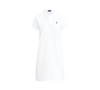 White Vestido tipo polo de piqué de algodón S