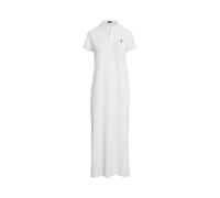 White Vestido tipo polo de piqué de algodón XXL