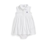 White Vestido tipo polo en punto de ochos 18 MESES