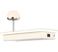 White Wall Light Nordic Wall, Aluminum Wall Lamps with USB Port/ON Off, 3W + 8W LED Wall Mount Lighting, Acrylic Fixture for Bedside Living Room Porch Hallway(Warm White