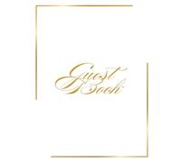 White Wedding Guest Book: Beautiful White & Gold Accented Guest Signature Book With Scripture Inside