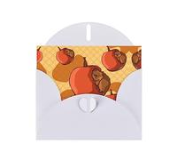 White WHJSHOP - Tarjeta de felicitación con estampado de hámster pequeño - Papel nacarado de alta gama, doble cara, efecto perlado, hebilla de amor, sobre de papel perlado