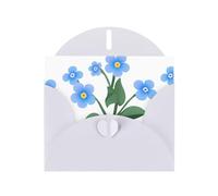 White WHJSHOP - Tarjeta de felicitación con texto en inglés "Don't forget I love you", papel nacarado de doble cara, con hebilla de amor, sobre de papel perlado