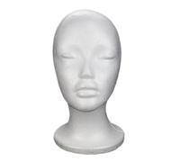 White Wig Stand Mannequin Head Foam Display Model Support Props