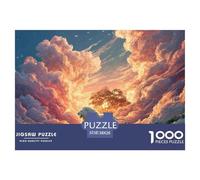 White Wild Animal Surrounded by Burning Flames 1000 Stück Ökopapier Puzzle Lion in Fiery Clouds Stressabbau Kreatives Spiel Puzzles Als Geburtstagsgeschenke 38x26cm/1000pcs