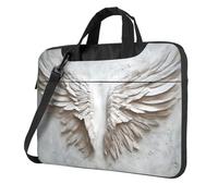White Wings - Funda acolchada para laptop de 15,6 pulgadas, con plumas grandes, para mujeres y hombres
