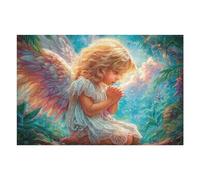 White Wings Little Ángel Baby Puzzle 1000 Piezas Educativo Construir 3D Rompecabezas para Familia Maquetas Educativas Desafío Intelectual Decoración Hogar 1000 PCS