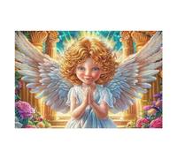 White Wings Little Ángel Puzzles 1000 Piezas Juguete Educativo 3D Tiempo Feliz Rompecabezas Familiar para Toda La Familia Entretenimiento Creativo Decorativo 1000 PCS