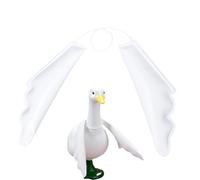 White Wings Yard Geese - Decoración navideña de temporada | Accesorios para jardines de patio trasero de la fiesta, trajes de gansos de porche ropa decorativa de figuras, Halloween de Navidad de Pascu