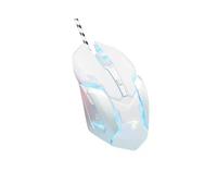 (White) Wired Game Mouse Mute Pink Mechanical E-sports Girl Lovely Art Portable Office Household For MacBook Laptop PC Gamer