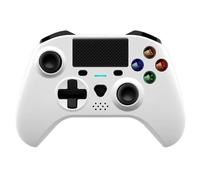 (White) Wireless Controller with Double Motor Vibration Bluetooth-compatible Gamepad
