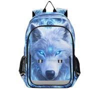 White Wolf Roses Wolves - Mochila para laptop para mujeres y hombres, mochila escolar de 17 pulgadas, bolsa de viaje, mochila casual con compartimento