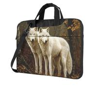 White Wolves In The Woods - Funda acolchada para laptop de 15.6 pulgadas, para mujeres y hombres
