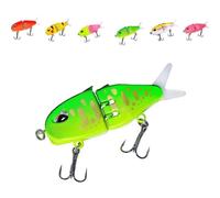 (White Yellow)Swimming Bait with Double Hook for Freshwater Saltwater Bass Trout Pike Fishing