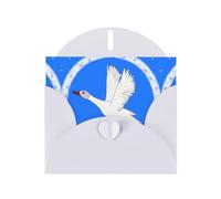 White YYHWHJDE Flying White Goose Prints - Tarjeta de felicitación de 6 x 4 pulgadas, diseño moderno y único para varias ocasiones
