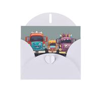 White YYHWHJDE - Tarjeta de felicitación con estampado de camiones monstruos de 15,2 x 10,2 cm, diseño moderno y único para varias ocasiones