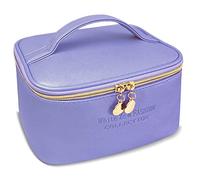 White Ze Bolsa de Maquillaje de Viaje, Neceser de Maquillaje Impermeable, Neceser Organizador de Maquillaje Profesional, Bolsa de cosméticos para Mujeres y niñas