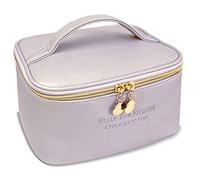 White Ze Bolsa de Maquillaje de Viaje, Neceser de Maquillaje Impermeable, Neceser Organizador de Maquillaje Profesional, Bolsa de cosméticos para Mujeres y niñas