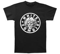 White Zombie Men's Zombie Logo T-Shirt Fashion Retro Clothing Round Neck Tops Tees Black XL