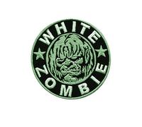 White Zombie parche patch bordado con logotipo para planchar de hierro en apliques
