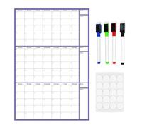 Whiteboard Calendar 3-Month Undated Schedule Planner Erasable | Dry Erase Wall Calendar for Homeowners Students Teachers Home School Living Room Bedroom Classroom Office Freelancers
