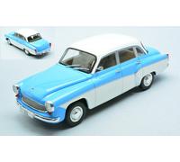 Wartburg 312 1965 Azul Claro Blanco Modelo de Coche 1:24 Whitebox