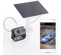 WHITEHORSE Cámara para Casas de pájaros: inalámbrica y con energía Solar. Tome Fotos y Videos Desde su teléfono (aplicación Gratuita). Reciba notificaciones Cuando se detecte un pájaro