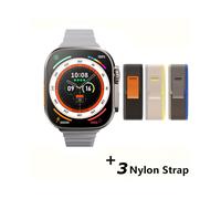 (WhiteHY-3YJ)2025 Reloj inteligente 9 ultr Pro MAX Gen 2, pantalla de 49 mm, alta frecuencia de actualización,