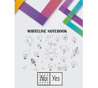 Whiteline Notebook: Notepad with Ruled Gray Graph Paper For University and College Students, Small Business, Offices, Large 8.5" x 11" 70 Sheets