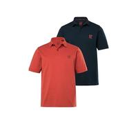 WHITELISTED Poloshirts, Basic, 2er-Pack, Piqué, Gekämmte Baumwolle Camisa, Rojo ladrillo, 8XL Hombres