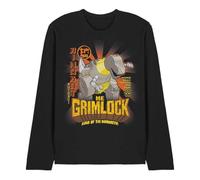 WHITELISTED Transformers Generations Me Grimlock King of The Dinobots Long Sleeve T Shirt, Black, Large Camiseta, Negro, L Unisex Adulto