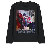 WHITELISTED Transformers Generations Optimus Prime Comic Cover Long Sleeve T Shirt, Black, Medium Camiseta, Negro, M Unisex Adulto