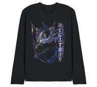 WHITELISTED Transformers Generations Villainous Megatron Comic Cover Long Sleeve T Shirt, Black, Small Camiseta, Negro, S Unisex Adulto