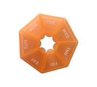 Whitening Caja de viaje para tablet con 7 compartimentos que es portátil y compacta para 's, suplementos y medicamentos.