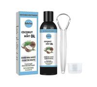 Whitening Oil Pulling Coconut Oil, Alcohol Free Natural Mouthwash with Virgin Coconut Oil & Peppermint Oil, Teeth Whitening,8 Fl.Oz