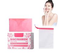 Whitening Soap Jabón Blanqueador 110g con Esponja, Control de Brillo y Acción Hidratante, Para una Pura Radiante