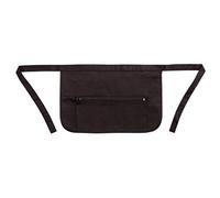 Whites A587 - Delantal de cintura unisex negro, bolsillo para dinero, cremallera corta, correa ajustable a la cintura, para cocina doméstica y profesional, restaurante y trabajo de camarero o chef