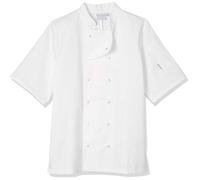 Whites Chefs Apparel A211-M Vegas - Chaqueta de chef (manga corta, tamaño mediano), color blanco