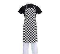 Whites Chefs Apparel A275 babero Delantal, negro y blanco Check