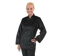Whites Chefs Apparel A438-L Vegas Chef Chaqueta, manga larga, color negro