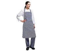 Whites Chefs Apparel A554 babero Delantal, azul y blanco Check