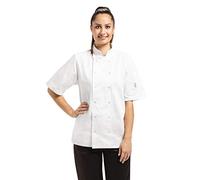 Whites Chefs Clothing Apparel A211-M Vegas Chaqueta de Chef de Manga Corta, Color Blanco