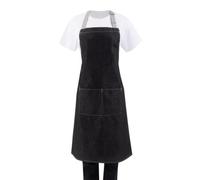 Whites Chefs Clothing Southside Babero Delantal Denim Negro 700mm x 1000mm Cocina Cocina Hornear Catering